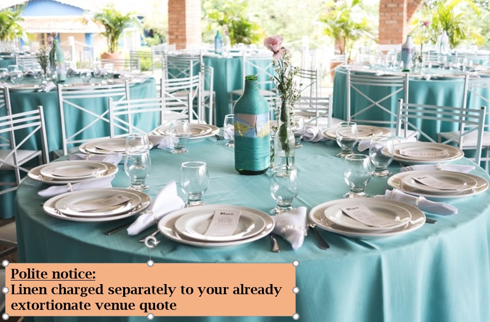 wedding table linen